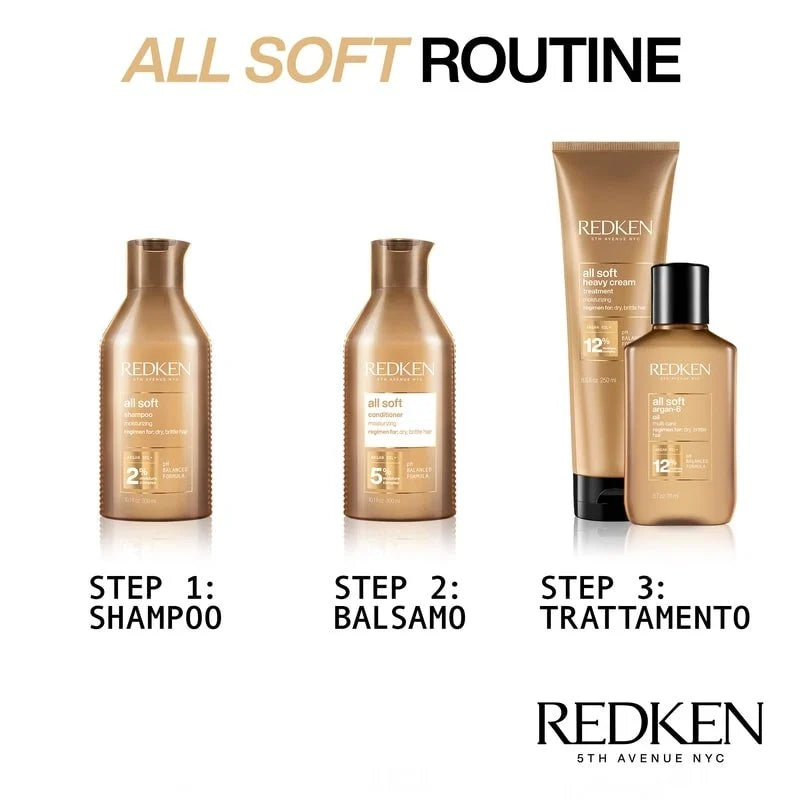 Redken All Soft Shampoo For Dry Brittle Hair 300ml