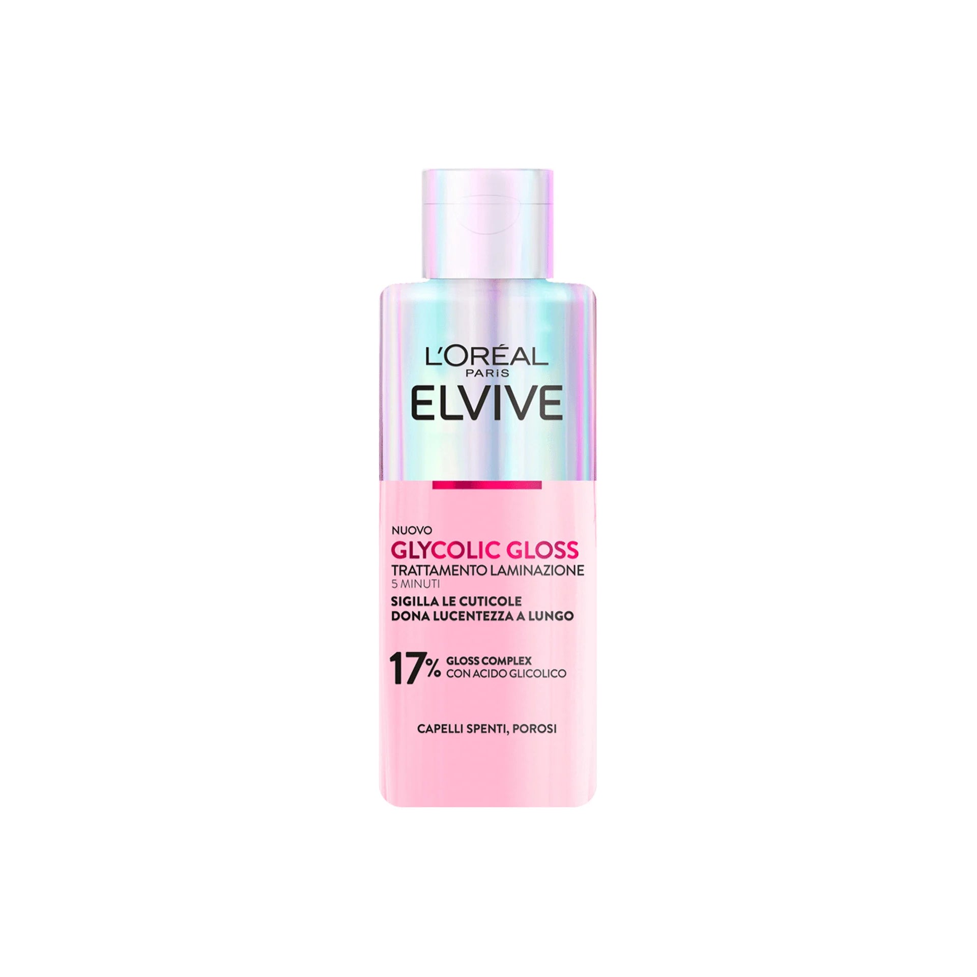 Elvive Glycolic Gloss Trattamento Laminazione 5 Minuti per Capelli Spenti